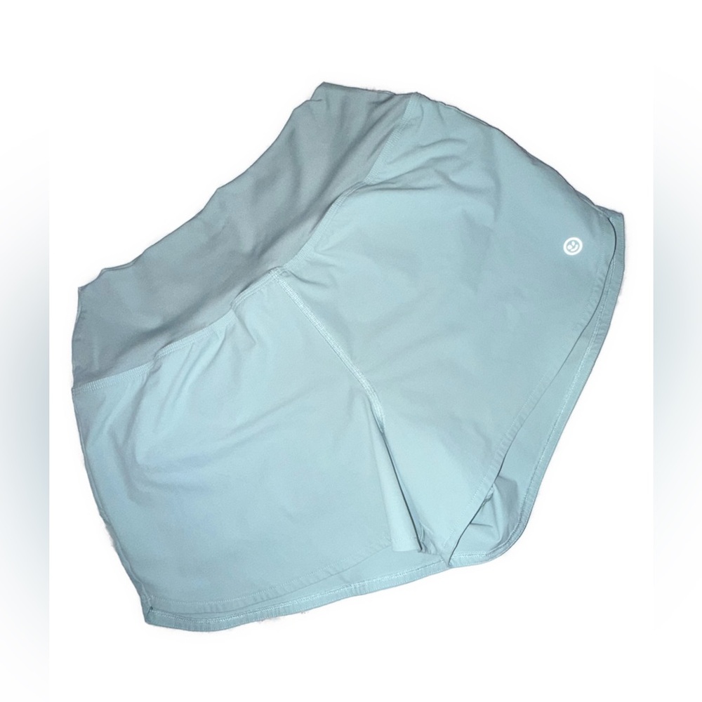 Gilly Hicks High-Rise Athletic Shorts Lined Size Medium Light Blue gym yoga run - Picture 2 of 10